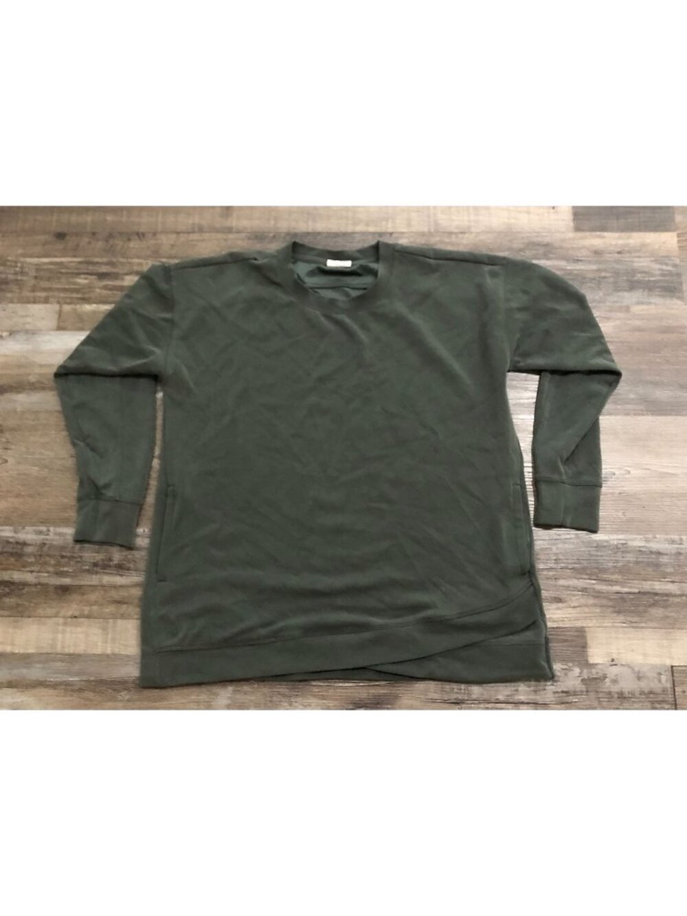 SAGE Collection Womens Large Dark Green Long Sleeve Sweatshirt Pullover